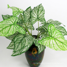 cheap decorative fire-retardant artificial leaves green